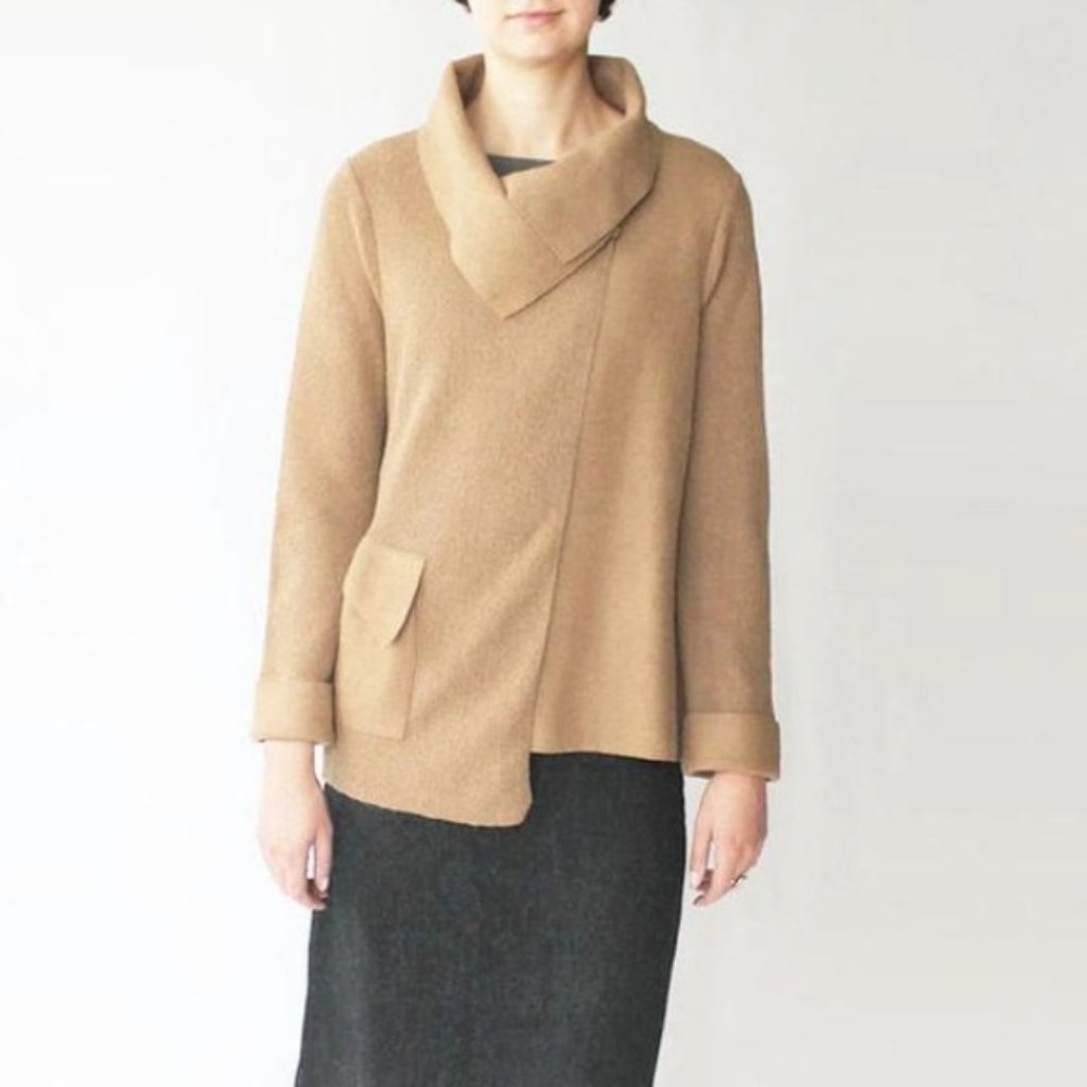 Beyond Threads Asymmetric Alpaca Cardigan Jacket